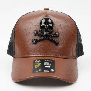 كاب جلد بني